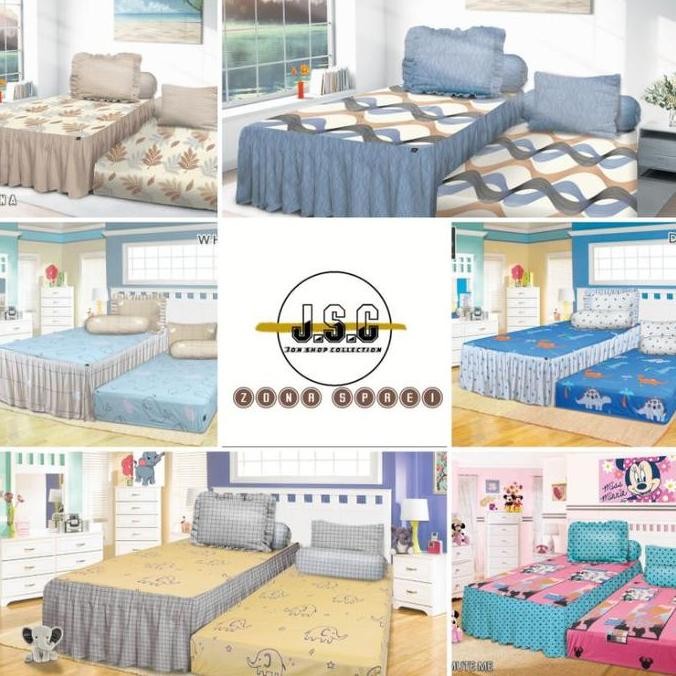 Sprei sorong 2in1 my love 120x200 motif paola