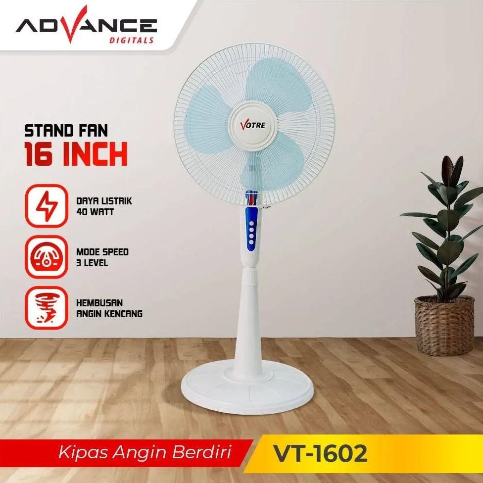 Kipas Angin Votre VT-1602 VT1605 16" Stand Fan / Berdiri / Kipas Berdiri Advance VT1602 VT1605