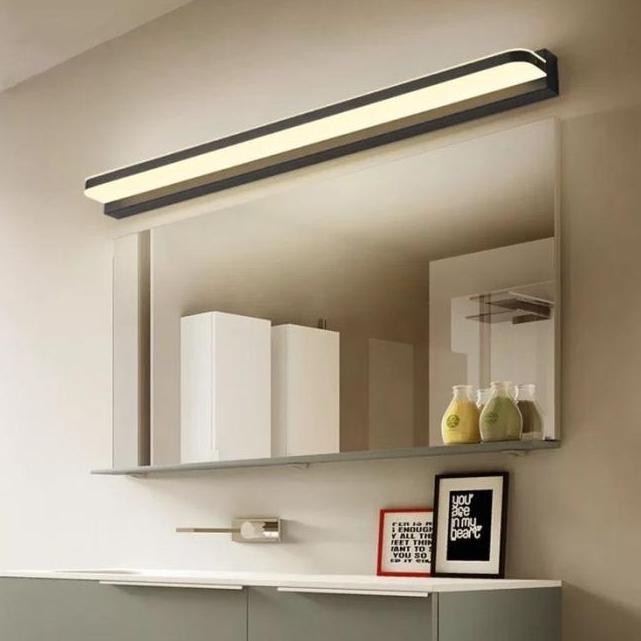 PROMO Lampu LED Cermin Kamar Mandi Tempel Dinding Panjang Stainless Steel