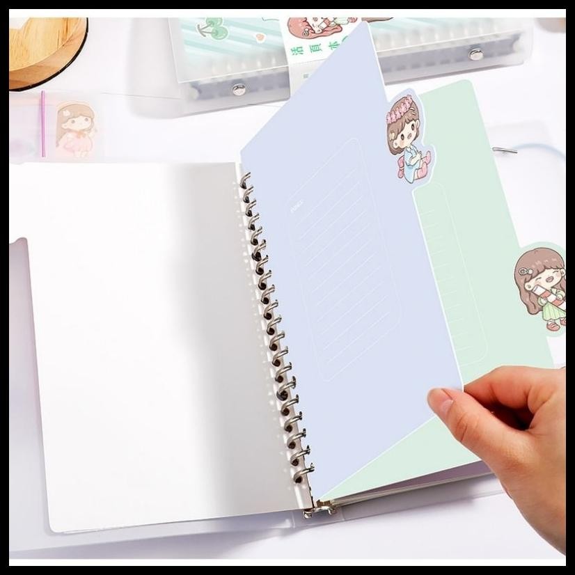

SET BINDER A5 20 RING LENGKAP DIVIDER KERTAS MOTIF POWDER SUGAR