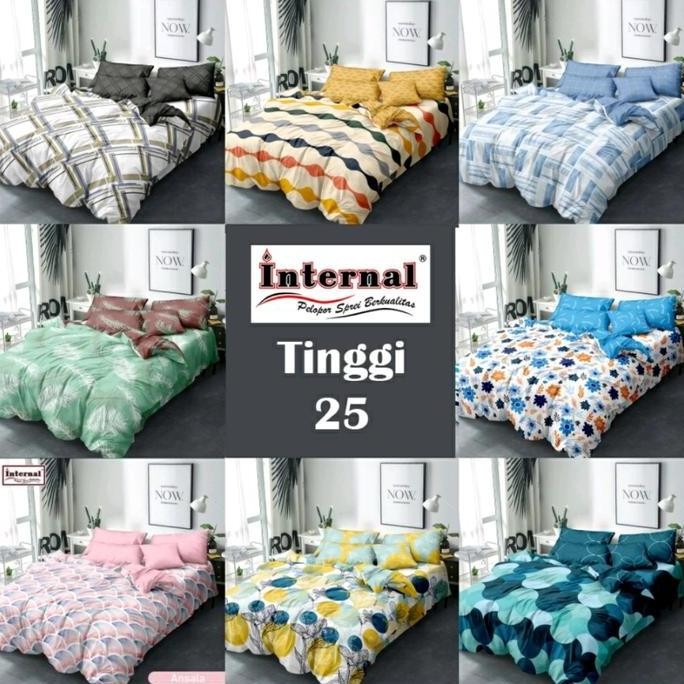 sprei internal king 180x200 tinggi 25 motif kasur no 1 seprei