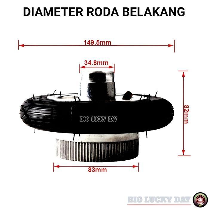 Roda E-Scooter 6X1 1/4 Velg + Ban 6 Inch Skuter Listrik Depan Belakang Ban Karet Sparepart Spare Par