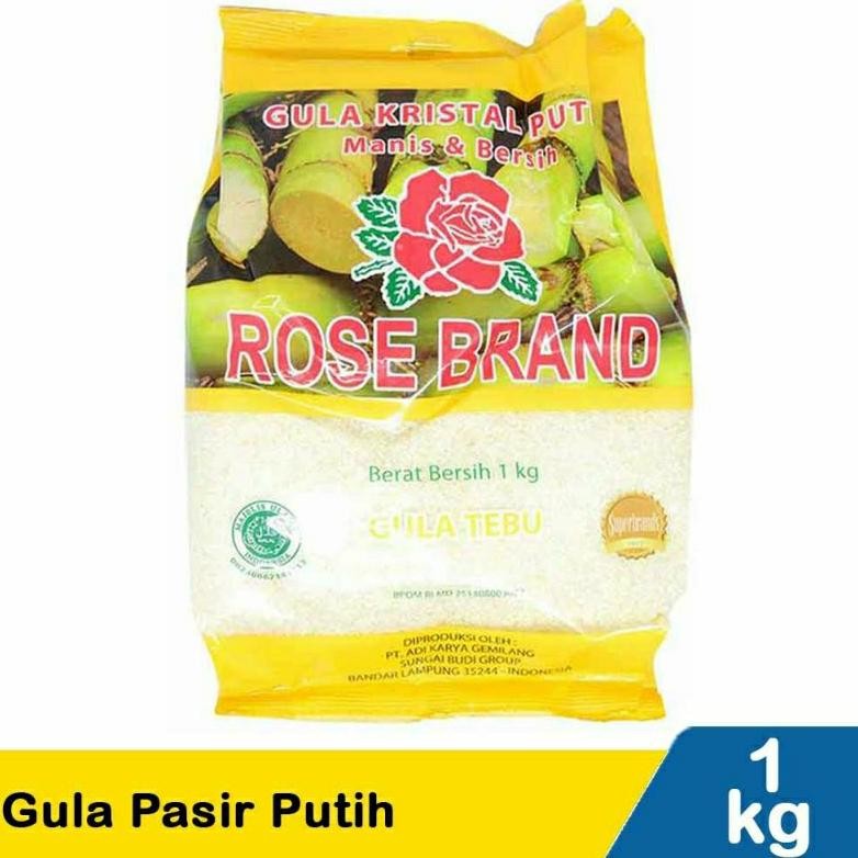 

GULA Pasir Putih | ROSE BRAND | Kemasan KUNING | 1Kg SV