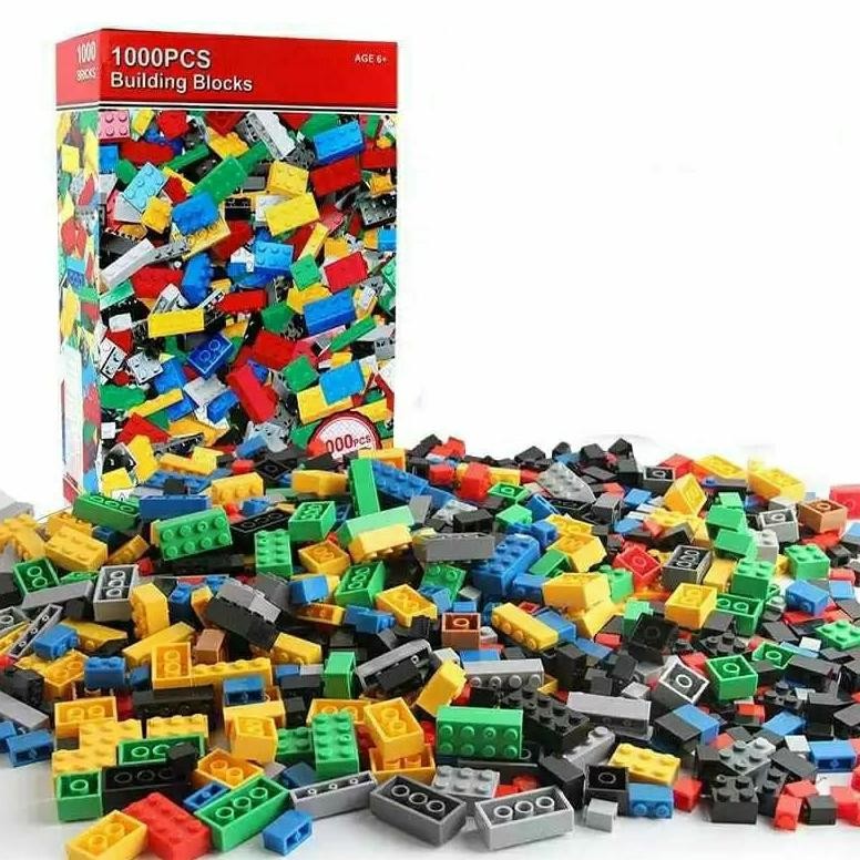 TERMURAH {JS} Mainan Block Susun isi 1000pcs dan 500pcs Building Anak Edukasi Mainan Puzzle / 1000Pc