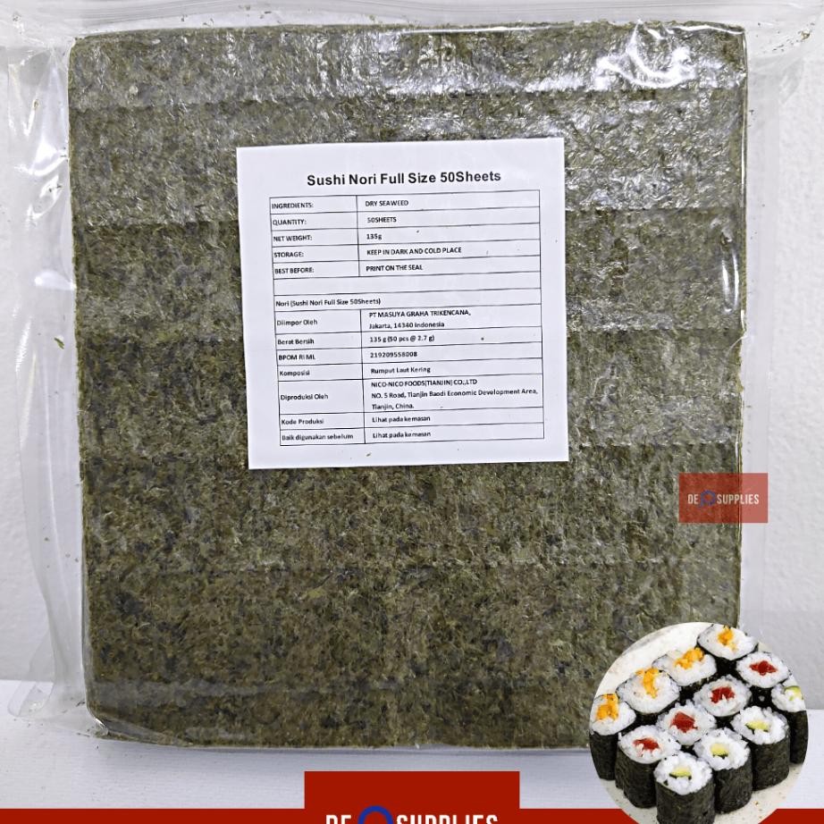 

Sushi N Nico Rumput Laut 50 Lbr Seaweed Oniri Yaki Sushi Kimbap Kimbab Gimbab Gimbap