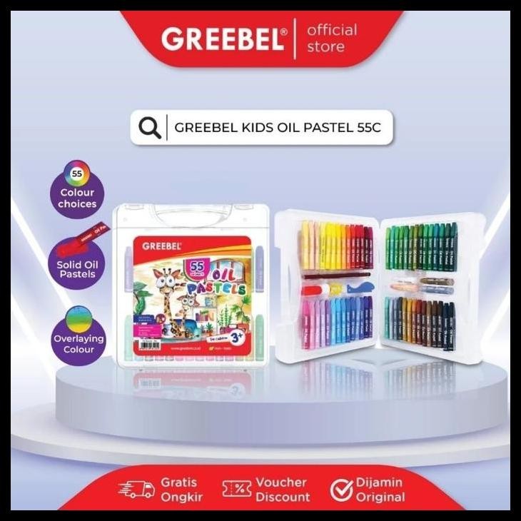 

Greebel Crayon 55 Warna / Oil Pastel Greebel 55 Warna / Crayon Anak Best Quality
