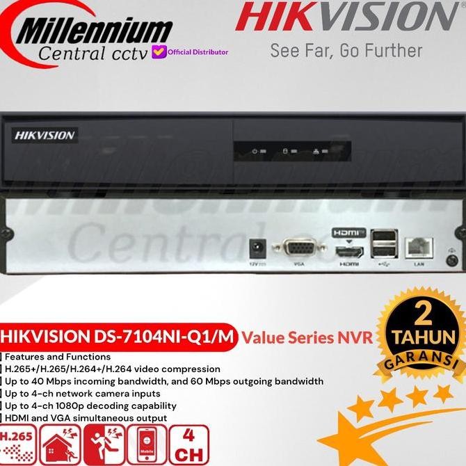 NVR HIKVISION 4 CHANNEL DS-7104NI-Q1/M