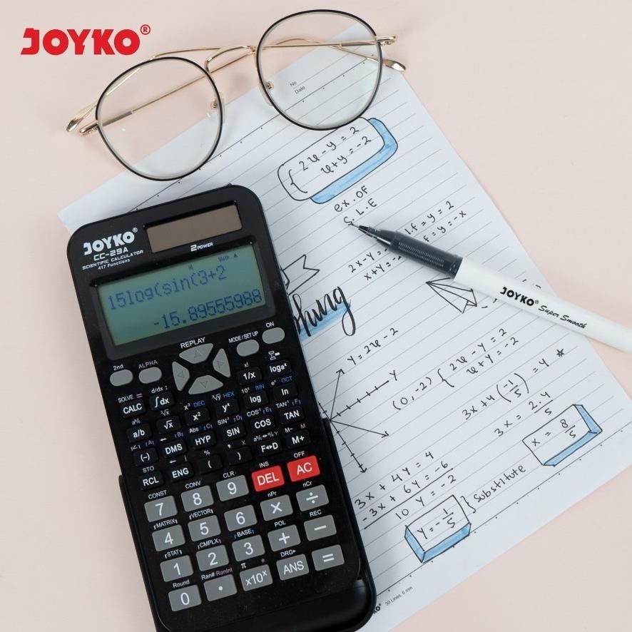 

Kalkulator SCIENTIFIC JOYKO CC 29A ILMIAH - Calculator Sekolah Kuliah