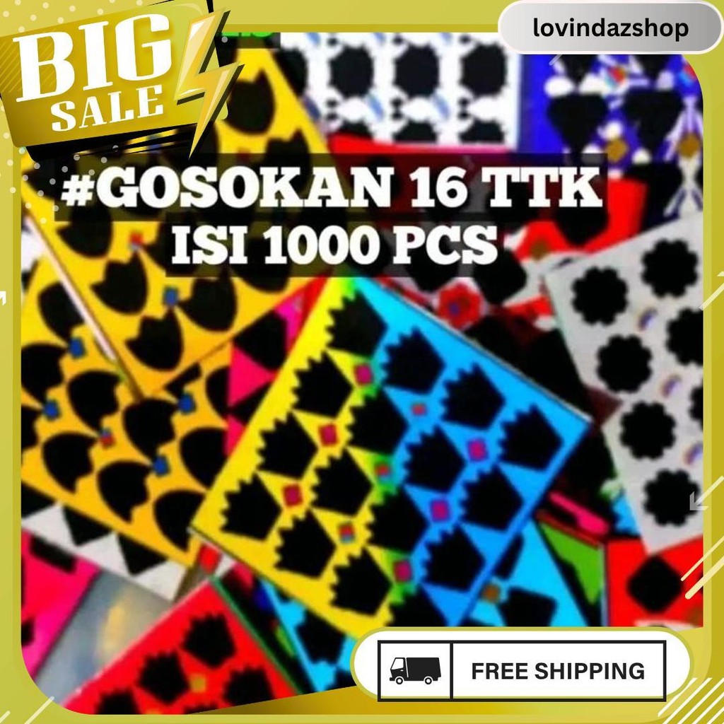 Gosok Bom Titik 16 Sudah Terpotong Rapih Isi 1000 Kupon/Gosok Bom Tengkorak Titik 16 Meledak