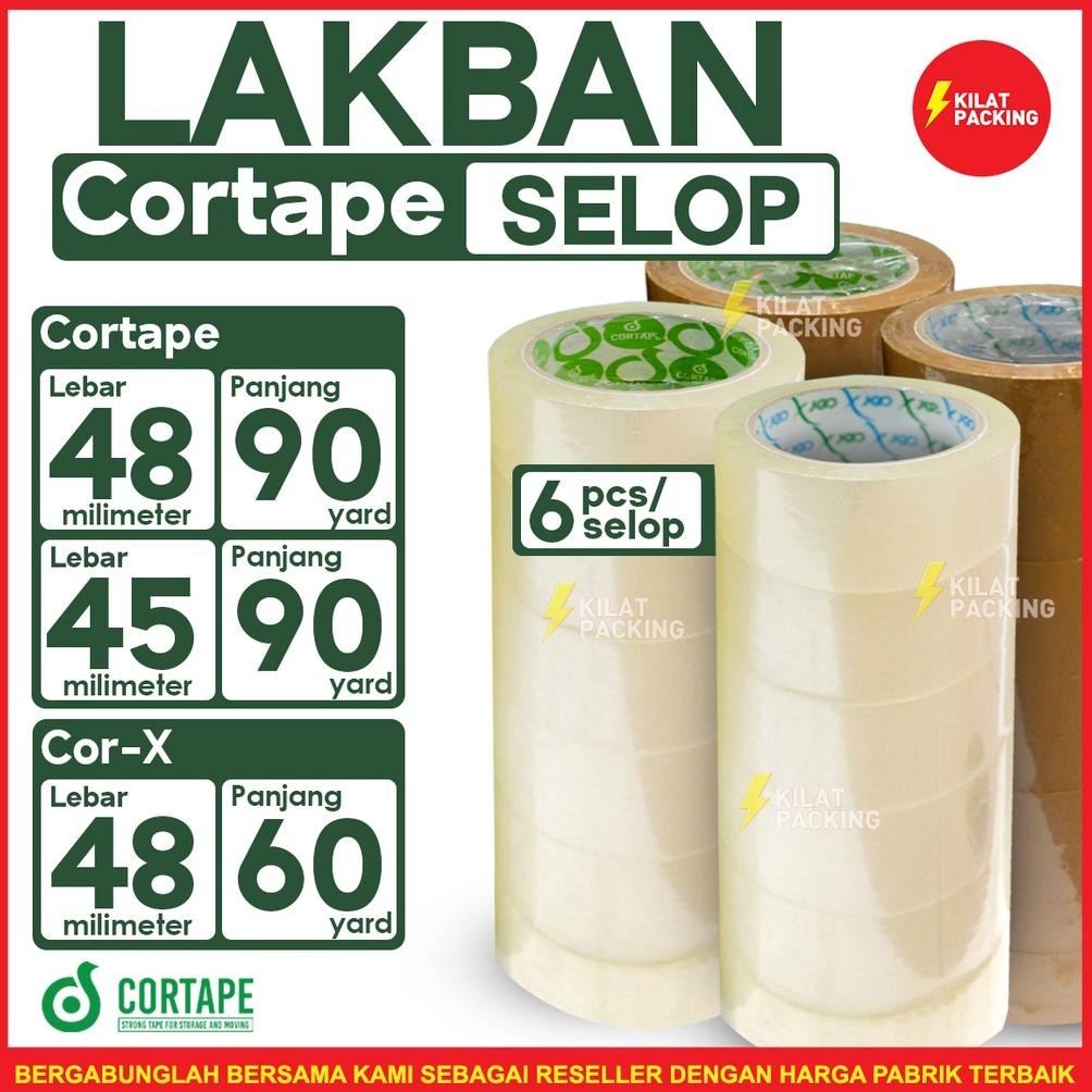 

JH8 Lakban Cortape Plakban Selotip Lakban Ekonomis Termurah Selop