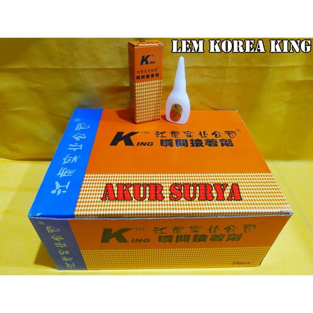 

JH8 1 BOX (50 PCS) LEM KOREA KING - LEM SETAN - LEM SERBA GUNA - LEM TETES CAIR - LEM POWER GLUE - LEM ALTECO