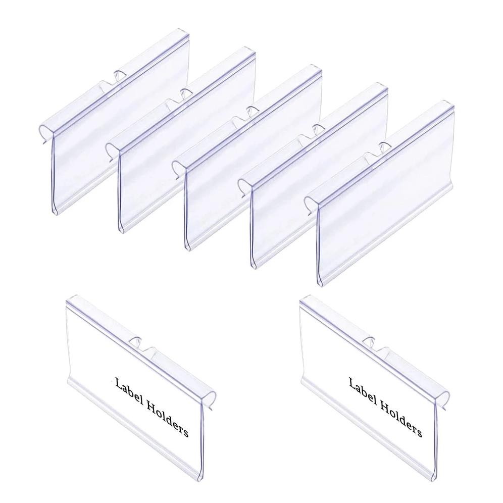 

JH8 30pcs Label Harga Mika Price Tag Holder 6042mm PVC Price Tag Card Price Tag Holder