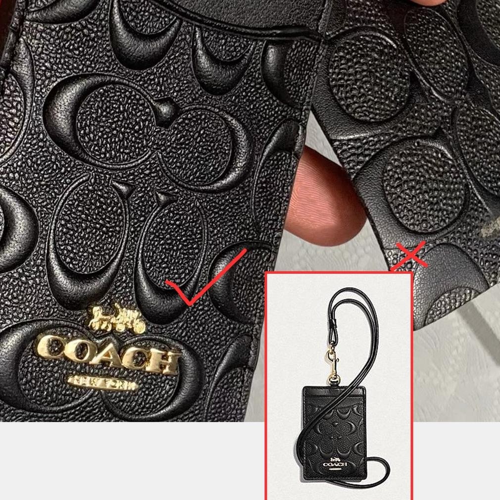 

JH8 Logo logam lima warna 32475 73602 65573 coach card holder lanyard name card (dust bag + paper bag + carton + envelope + black card)