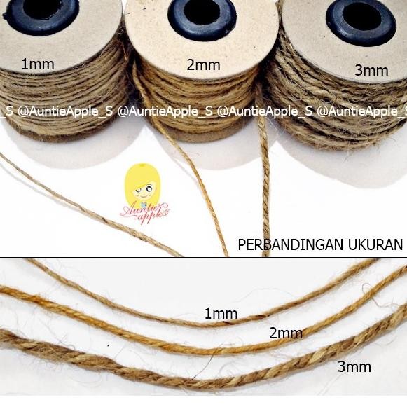 

JH8 DIAMETER 1MM/2MM/3MM/TALI RAMI/TALI GONI/TALI VINTAGE/HEMP ROPE/TAMBANG VINTAGE (90 METER)