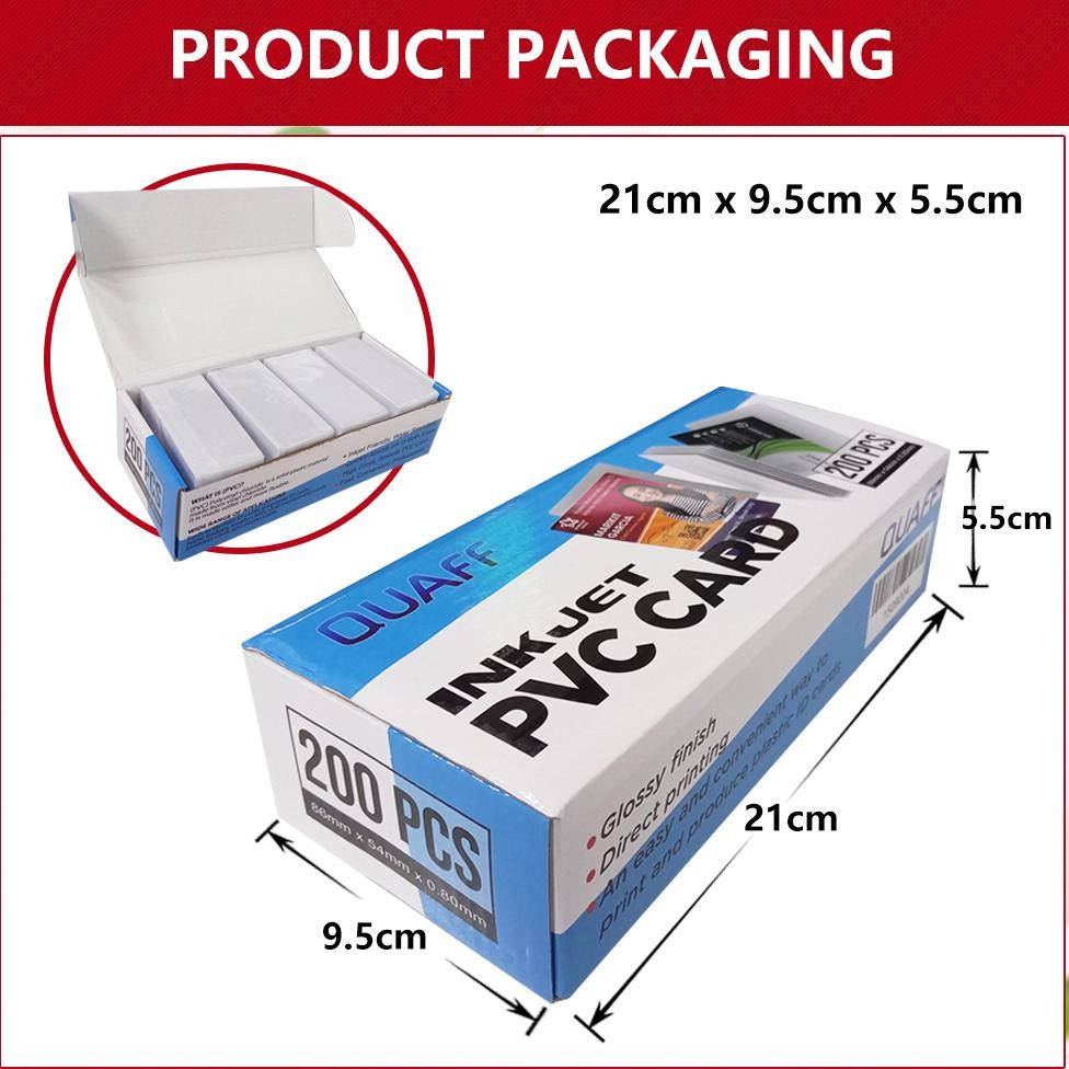 

JH8 200 Lembar Kartu PVC Glossy 0,76mm - Bahan ID Card 86x54mm