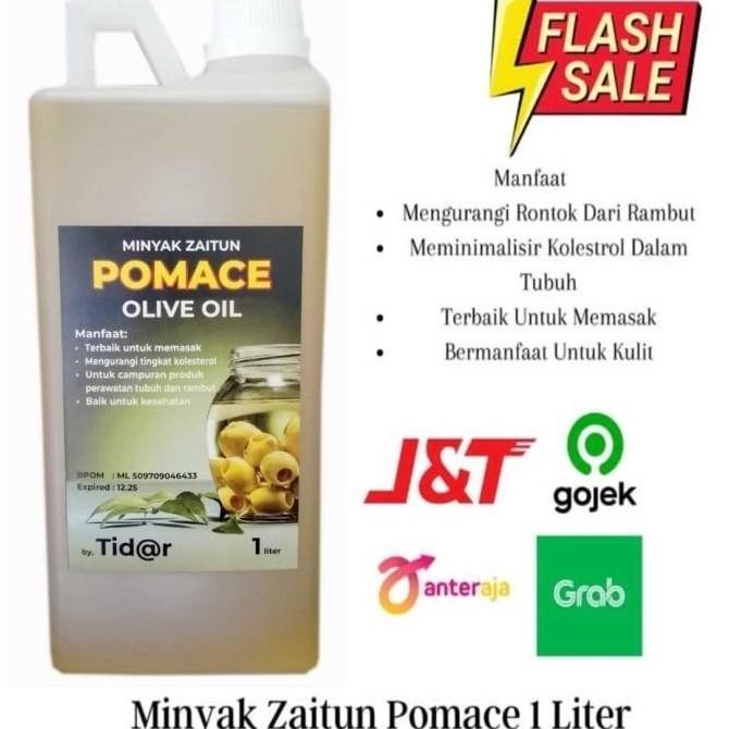 

Promo Pomace Olive OIL Minyak Zaitun Kemasan 1 Liter Curah Murah Gokil Botol Bahan PS10