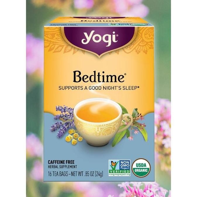 

Yogi Bedtime Tea SUPPORTS A GOOD NIGHT'S SLEEP Caffeine Free Herbal Supplement 16 tea bags 0.85 OZ 24g USDA ORGANIC non GMO VERIFIED L82