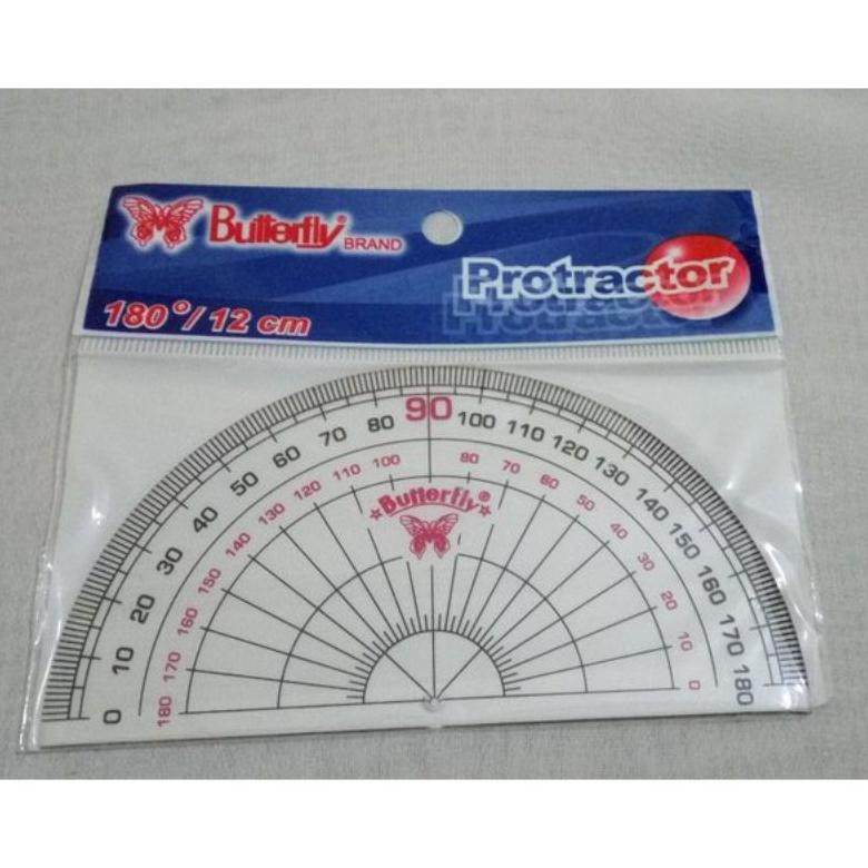 

JH8 Penggaris busur Butterfly 180/12cm No.6 ( 1pak/12pcs )