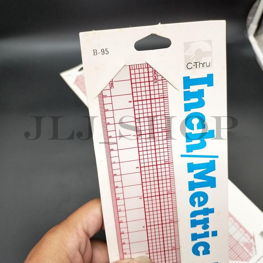 

JH8 Penggaris pola/skala plastik-inch /metric x-ray 45cm/18" B95