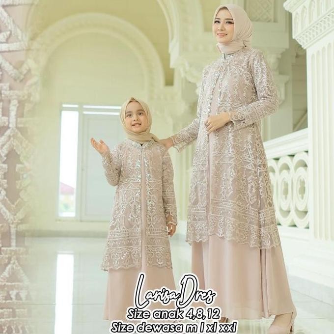 Gamis Couple Yasmin Ibu Dan Anak| Gamis Outer Premium| Gamis Couple Keluarga| Gamis Outer Anak| Gami