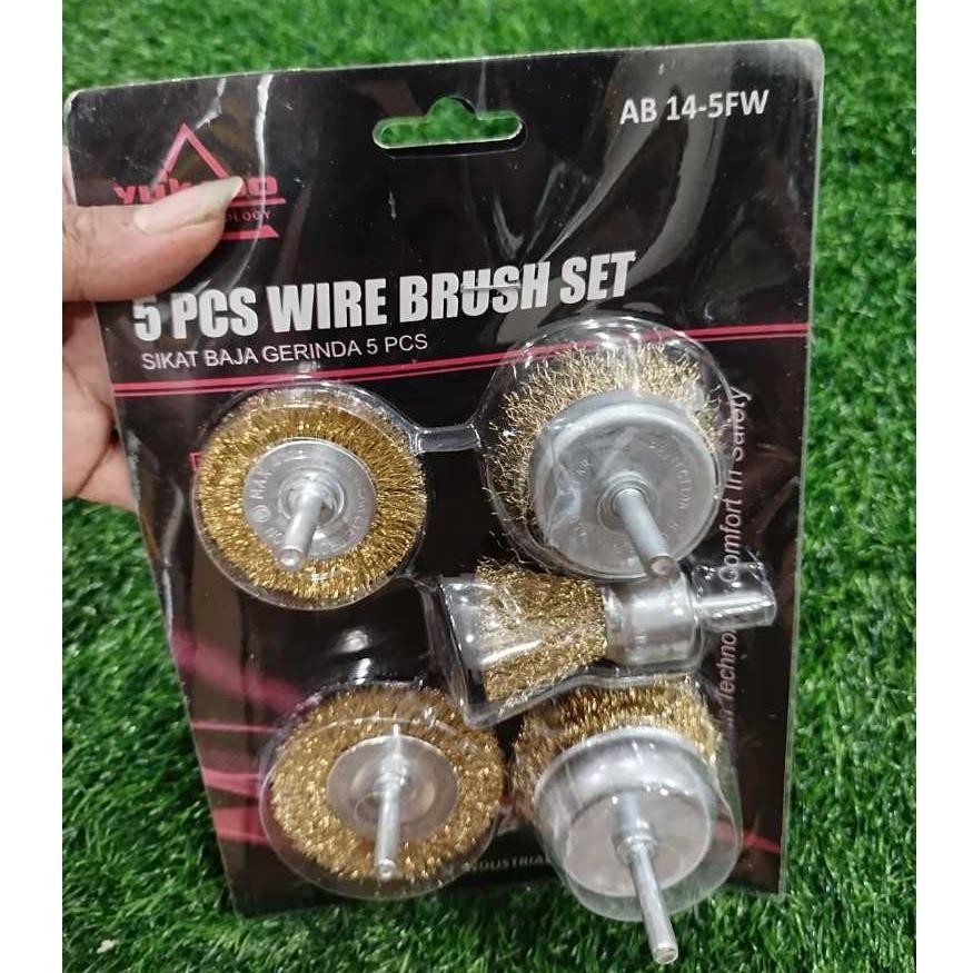 

JH8 SIKAT KAWAT MANGKOK SET 5 PCS SIKAT KAWAT MATA BOR GERINDAA FREED KUALITAS TERBAIK - BISA COD