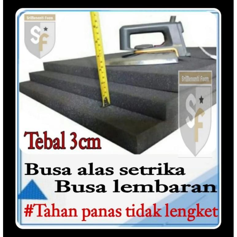 HJK Busa lembaran.Busa alas setrika (BUSA HITAM).Alas setrika Tampa sarung