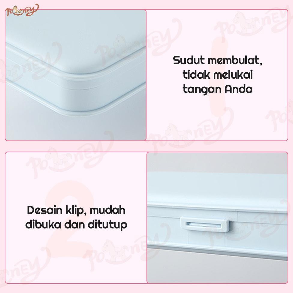 

JH8 Poney DIY Deco Cream Set Kotak Pensil Tempat Pensil Korea Lucu Anak