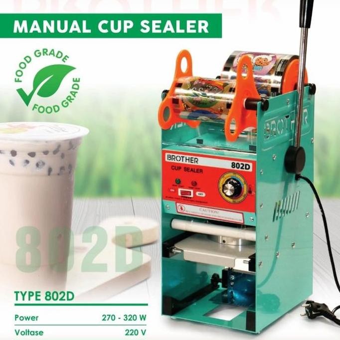 Terlaris Brother Manual Cup Sealer 802D Ready Stok