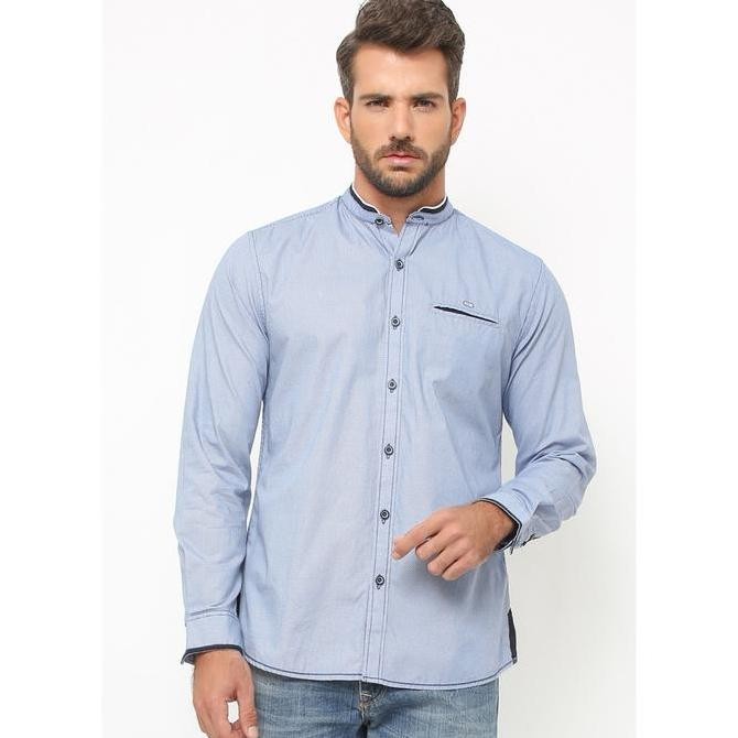 Lgs - Slim Fit - Baju Koko - Lengan Panjang - Logo Lgs - Slim Fit - Biru - Jsh.381.S940Kf.270.C L/S