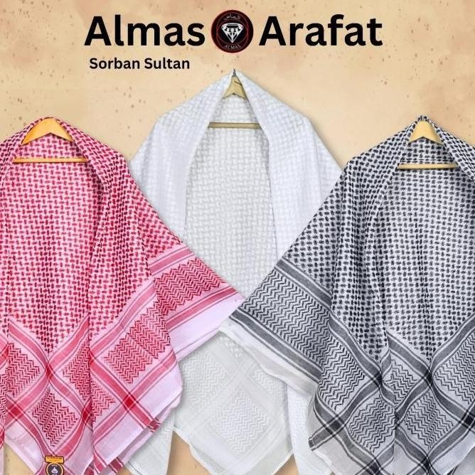 Sorban Saudi Almas Super Segi Empat Sorban Premium