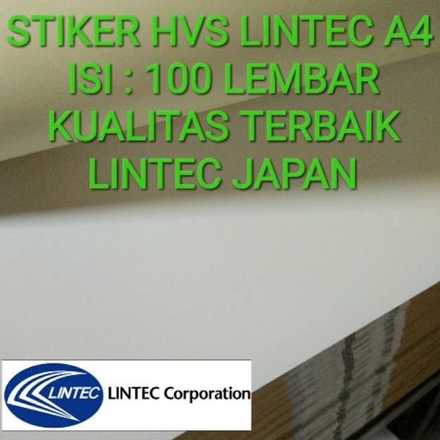 

JH8 Kertas stiker hvs LINTEC A4 ISI 100 LEMBAR/sticker doff/matte A4