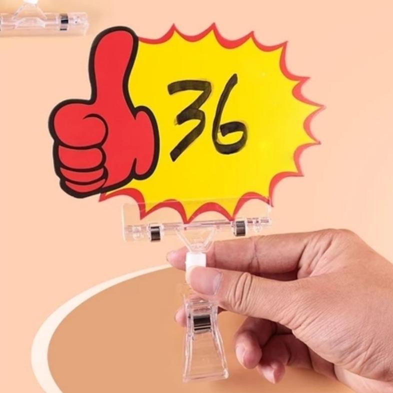 

JH8 30pcs Label Promo Sale Price Tag Label Harga Pop Card Penjepit Harga Tulisan Promo Sale New Tag Kartu Diskon Promosi Barang