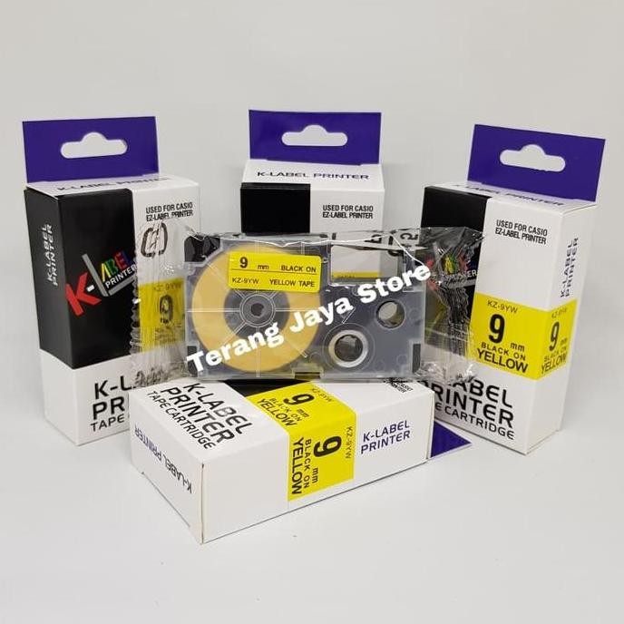 

K-Label Printer Tape Catridge For Casio 9Mm Kz-9Yw Label For Casio 9Mm Kualitas Terbaik Harga Termurah