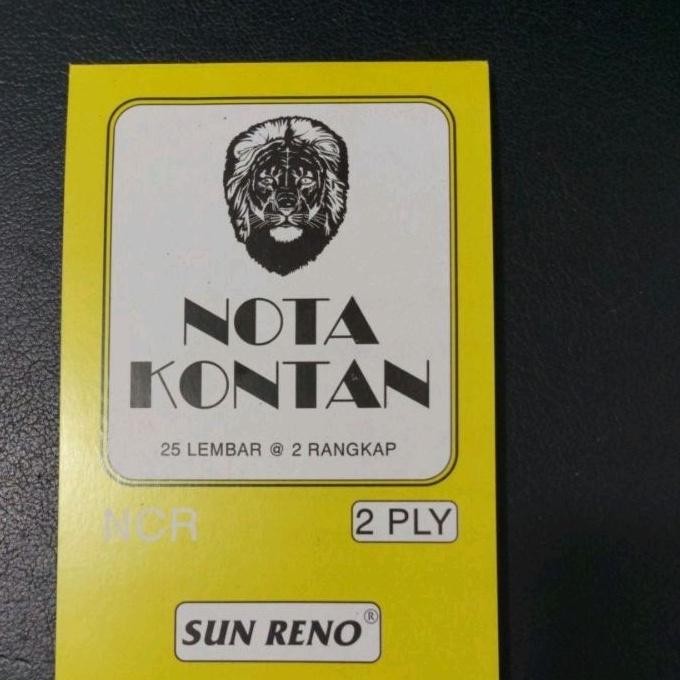 

JH8 Buku Nota Kontan kecil 2 ply NCR/nota 2 rangkap merk SUN RENO.Made in Indonesia