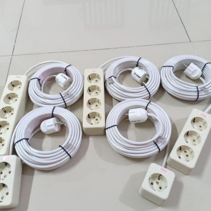 Stop Kontak Kabel 1 Meter - 10 Meter / Satop Kontak Kabel Panjang - 4.Lubang, 10.Meter