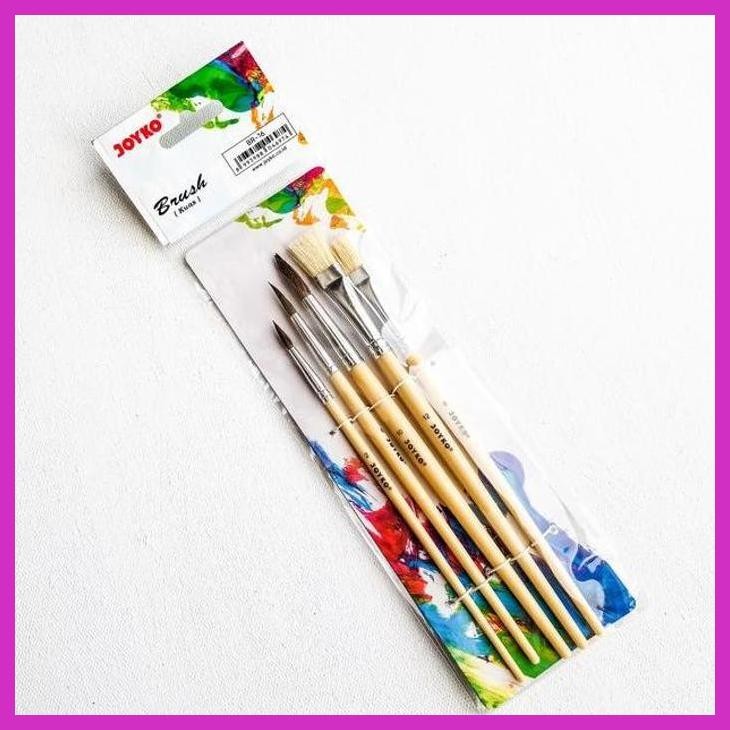 

( SEKOLAH / LUKIS ) READY KUAS LUKIS JOYKO BR-16 SET 5 PCS / PAINT BRUSH (SENI / MENGGAMBAR / ART / KERAJINAN ) PRIVASI AMAN