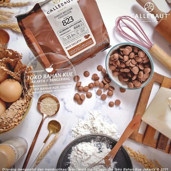

Callebaut 823 Milk Repack 1Kg Couverture Chocolate 33,6% Cokelat Baking Coin Coklat