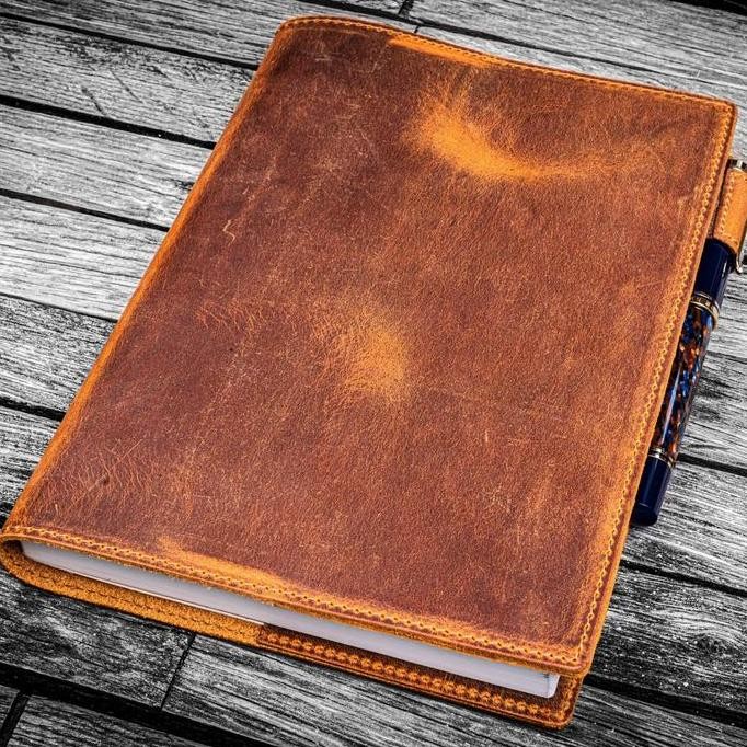 

Galen Leather Leather Slim A5 Notebook Planner Cover