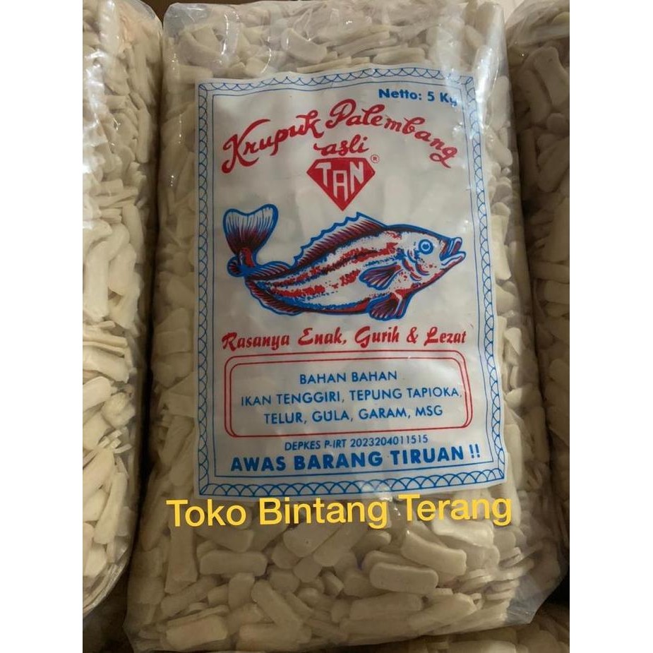 

Kerupuk Krupuk Palembang Asli Tan Ikan Tenggiri Kecil 1 Bal/Ball 5 Kg