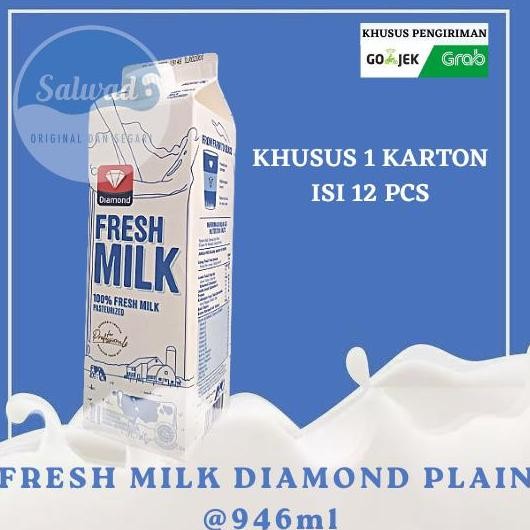 

Fresh Milk Diamond Plain / Tawar 946Ml (1 Karton Isi 12 Pcs)