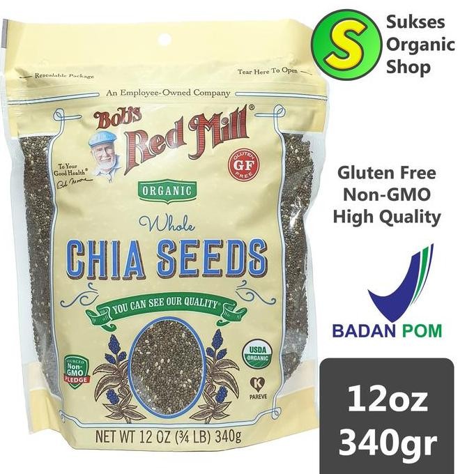 

Organic Whole Chia Seeds Gluten Free | Bob'S Red Mill | 340Gr