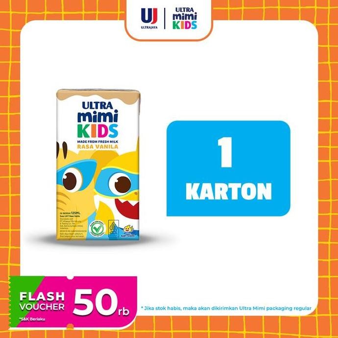 

Ultra Mimi Susu Uht Vanilla 125Ml 1 Karton (40 Pcs)