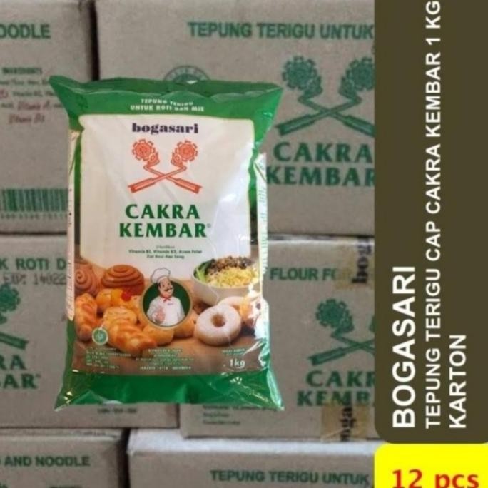 

Cakra Kembar Premium 1Kg X 12Pcs (1Karton), Tepung Protein Tinggi