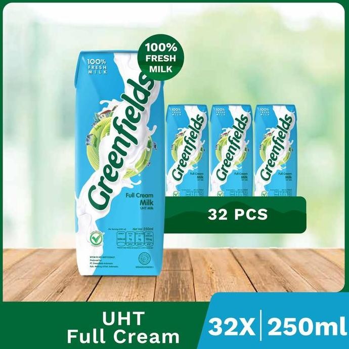 

[Lebih Hemat] Susu Greenfields Uht Full Cream 250Ml X 1 Karton