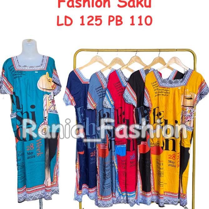 Daster Rania Fashion Motif  Saku Fashion Viral Terbaru