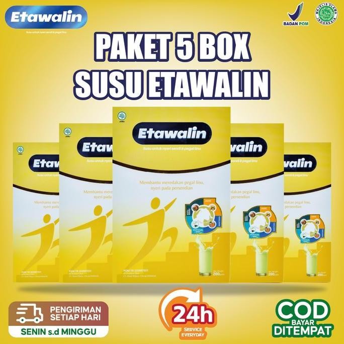 

Etawalin Susu Kambing Atasi Nyeri Sendi Dan Asam Urat Original 5 Box