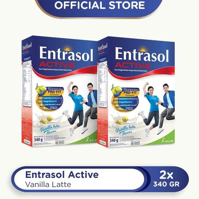 

Twin Pack: Entrasol Active Vanilla Latte 340G - 2 Pcs