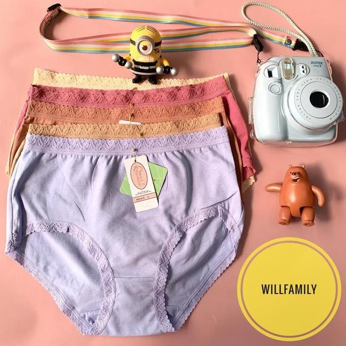 Yadaili/ Cd Wanita / 613/ Cotton/ Import Underpants/ 6Pc