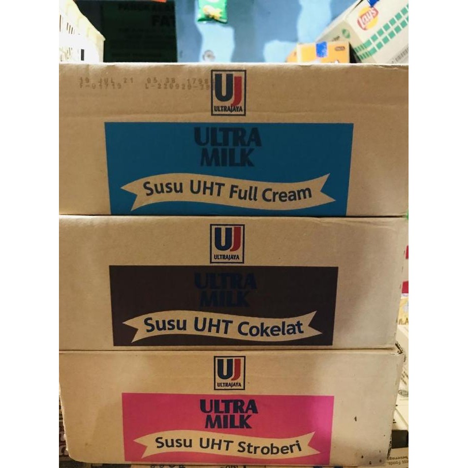 

Susu Ultra 200Ml Coklat Stroberi Plain Khusus Gojek/Grab