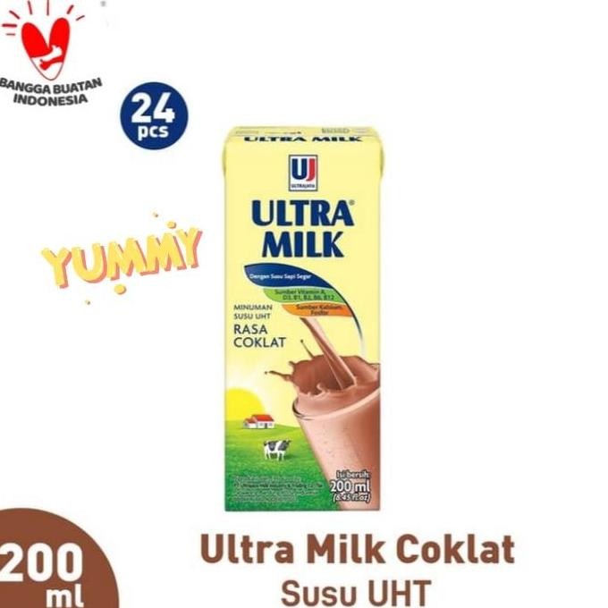 

[Per Carton] Susu Ultra Uht 200 Ml Cokelat | Dus Isi 24 Pcs